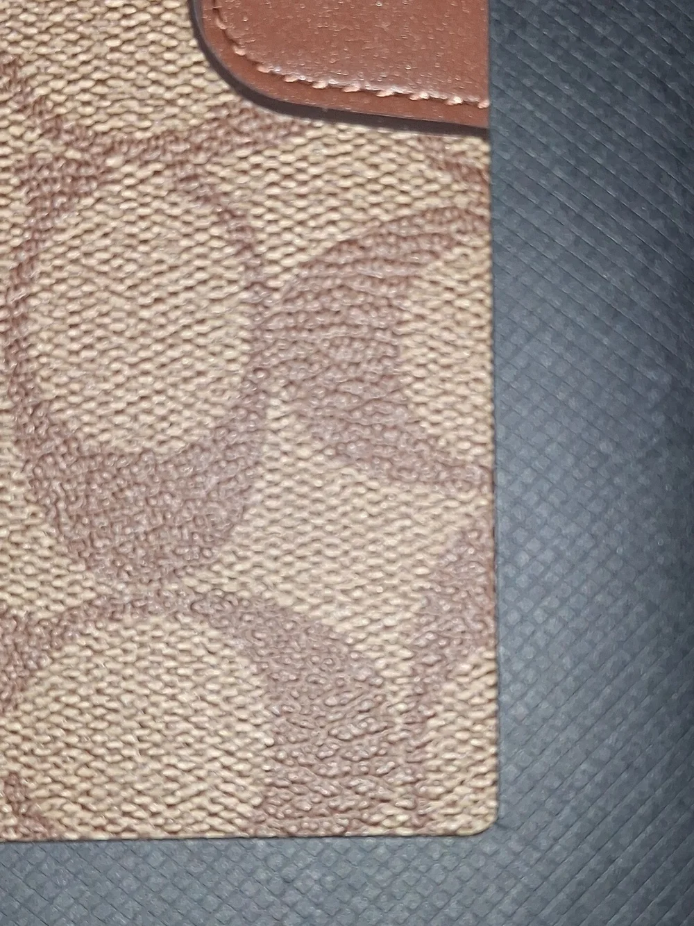 15 pro max Coach Men's Signature Canvas Folio in Brown